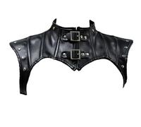 NVOQILIN Armaduras de hombro de cuero con hebillas Steampunk arnés de pecho para fiesta, cosplay, Halloween, armadura de hombro medieval, arnés de pecho steampunk para mujer, Negro, XXL