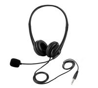 NVOQILIN Auriculares con cable con enchufe de 3,5 mm, suaves, agradables al tacto, cómodos, para conferencias y música sobre la oreja