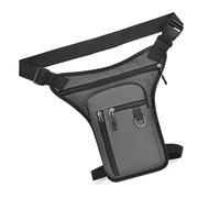 NVOQILIN Bolsa cruzada multiusos de nailon con correa ajustable, gran capacidad, riñonera lateral para exteriores, Gray