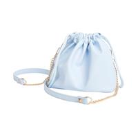 NVOQILIN Bolsa de piel sintética para cámara con correa ajustable, bolsa de almacenamiento con cordón de gran capacidad, organizador portátil, contenedor a prueba de golpes, Blue