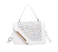 NVOQILIN Bolso bandolera de poliuretano con correa ajustable, bolso de viaje, bolso de fiesta para mujeres modernas, bolso de mano de poliuretano, White, One Size