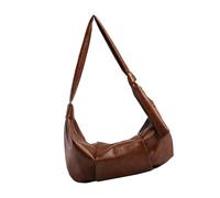 NVOQILIN Bolso de hombro de gran capacidad para mujer, de piel sintética, bandolera simple con albóndigas retro, mensajeros para el día a día, hombro de gran capacidad, bolas de masa hervida simple
