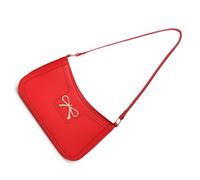 NVOQILIN Bolso de hombro moderno para mujer con lazo, piel sintética, diseño de axilas, ideal para varios atuendos, bolso de moda para mujer, Red, One Size