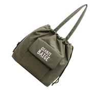 NVOQILIN Bolso de mano estético de gran capacidad con cordón y asa superior para compras para mujeres y niñas, bolso de moda para mujer, Verde militar, One Size
