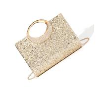 NVOQILIN Bolso de noche con purpurina para mujer, bolso cruzado con lentejuelas para boda, graduación, fiesta, bolso de hombro para fiesta de graduación, Gold, One Size