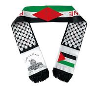 NVOQILIN Bufanda estampada con banderas de Palestina para eventos formales, banderas nacionales, bufanda de cuello con flecos, banda de satén, pañuelo multiusos para la cabeza