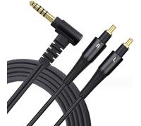 NVOQILIN Cable curvado 4.4 chapado en oro con 2 conectores A2DC para auriculares MSR7b/SR9/ESW990h/ES770h/ESW950 que mejora el conector flexible de sonido