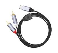 NVOQILIN Cable de conexión de sonido tipo C a dos enchufes para una mejor escucha utilizando cable de conexión de sonido de alambre de cobre blindado