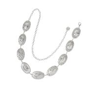 NVOQILIN Cadena de cintura con diseño geométrico de concha de mar, longitud ajustable, cinturón de cadena para mujeres y adolescentes, pantalones de vestir a la moda