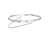 NVOQILIN Cadena de metal con borlas de perlas para mujer, con colgante de cadena de metal, brazalete superior para mujer