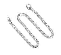 NVOQILIN Cadena de reloj de bolsillo con cinturón de metal para pantalones vaqueros, Albert Vintage T, cierre de cadena de eslabones para reloj, accesorios de bolsillo, single buckle 2, como se