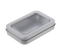 NVOQILIN Caja de almacenamiento de hojalata plateada para estuche, kit de supervivencia, suministros para viajes al aire libre, camping, caja de fijación, organizador de botellas, contenedor hermético