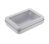 NVOQILIN Caja de almacenamiento de hojalata plateada para estuche, kit de supervivencia, suministros para viajes al aire libre, camping, caja de fijación, organizador de botellas, contenedor hermético