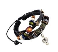 NVOQILIN Colgante ajustable de piel con diseño hippie gitano con cuentas de aleación vintage para mujer, talla única, como se describe