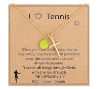 NVOQILIN Colgante de crucifijo inspirado en baloncesto, voleibol, fútbol, regalo para fanáticos de los deportes, tennis, como se describe, como se describe