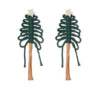 NVOQILIN Colgante de pared de macramé bohemio para decoración de Navidad, decoración de árbol de Navidad