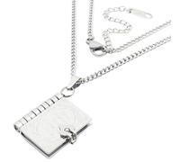 NVOQILIN Collar con colgante de mensaje, diseño de acero de alta calidad, ajustable para un ajuste cómodo, regalo listo y duradero, colgante de acero