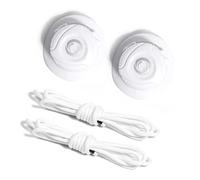 NVOQILIN Cordones automáticos ajustables para adultos y niños, cordones sin atar, cierre de estiramiento rápido, Cordones blancos y blanco, Talla única