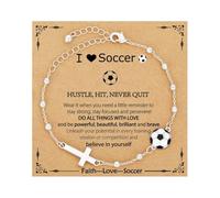 NVOQILIN Crucifijo de aleación versátil ajustable para accesorios formales informales, pulsera diaria, talla única, como se describe