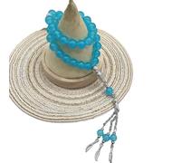 NVOQILIN Cuentas redondas de oración, unisex, para mujeres y hombres, musulmanes, oración con borlas, pulseras de cuerda, rosario, joyería de regalo, talla única, como se describe
