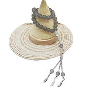 NVOQILIN Cuentas redondas de oración, unisex, para mujeres y hombres, musulmanes, oración con borlas, pulseras de cuerda, rosario, joyería de regalo, talla única, como se describe