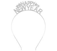 NVOQILIN Diadema brillante de Año Nuevo con números dorados con purpurina para cuenta regresiva de Año Nuevo y festividades de Navidad, diadema de moda de Navidad