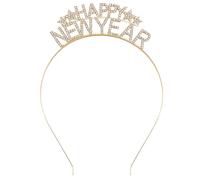 NVOQILIN Diadema brillante de Año Nuevo con números dorados con purpurina para cuenta regresiva de Año Nuevo y festividades de Navidad, diadema de moda de Navidad