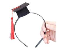 NVOQILIN Diadema de temporada de graduación para graduados escolares, pequeño sombrero de graduación, clip lateral antideslizante, decoración de fiesta de graduación