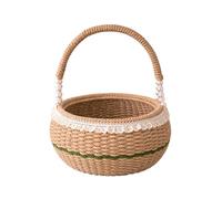 NVOQILIN Earth Conscious - Cesta de almacenamiento tejida con cordón de algodón, excelente para organizar y cenar al aire libre, 55,8 cm de ancho