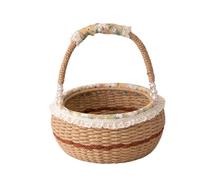 NVOQILIN Earth Conscious - Cesta de almacenamiento tejida con cordón de algodón, excelente para organizar y cenar al aire libre, 55,8 cm de ancho