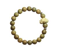 NVOQILIN Elegante abalorio de madera elástica de longitud ajustable, joyería de muñeca para mujeres y niñas, talla única, como se describe