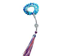 NVOQILIN Elegantes pulseras de rosario con cuentas únicas, cuentas de oración, textura de vidrio, para mujeres y niñas, accesorio de ceremonia Haj, talla única, como se describe