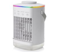 NVOQILIN Enfriadores de aire portátiles de 700 ml, tanques grandes, 4 velocidades, ajustable, USB, recargable, ventilador de refrigeración para casa, oficina, camping