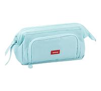 NVOQILIN Estuche de gran capacidad para lápices, artículos de papelería estética, suministros escolares, estuche con cremallera, bolsa de almacenamiento para brochas de maquillaje, Azul glaciar