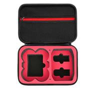 NVOQILIN Estuche de viaje para organizadores de almacenamiento protectores a prueba de golpes con hélices y bolsillos para herramientas, caja de transporte, Interior rojo