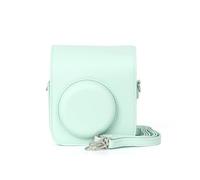 NVOQILIN Funda de piel sintética para cámara Mini12 Instants con correas ajustables para el hombro y bolsillo de piel sintética, Green