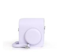 NVOQILIN Funda de piel sintética para cámara Mini12 Instants con correas ajustables para el hombro y bolsillo de piel sintética, Purple