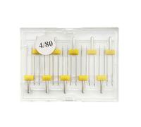 NVOQILIN Juego de 10 agujas dobles para máquina de coser para el hogar elásticas dobles para costuras en tela de punto