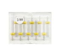 NVOQILIN Juego de 10 agujas dobles para máquina de coser para el hogar elásticas dobles para costuras en tela de punto