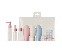 NVOQILIN Juego de botellas recargables de viaje, botella de silicona portátil, contenedor de líquido, loción en aerosol, champú, tubo de gel de ducha, botellas vacías