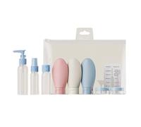 NVOQILIN Juego de botellas recargables de viaje, botella de silicona portátil, contenedor de líquido, loción en aerosol, champú, tubo de gel de ducha, botellas vacías