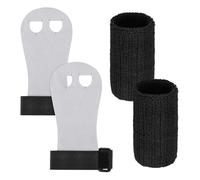 NVOQILIN Juego de protectores de palmas de gimnasio para niños, guantes de gimnasio, muñequera, empuñaduras de gimnasia para protección, juego de fitness para niños, guantes de entrenamiento y