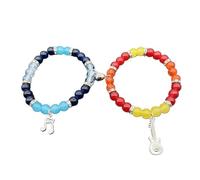 NVOQILIN Juego de pulseras de cuentas para parejas, la mejor hebilla de succión a juego, talla única, como se describe