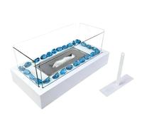 NVOQILIN Lámpara rectangular con alcohol para chimeneas, construcción de metal duradero para calefacción interior e iluminación ambiental