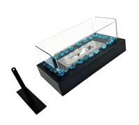 NVOQILIN Lámpara rectangular con alcohol para chimeneas, construcción de metal duradero para calefacción interior e iluminación ambiental