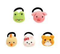 NVOQILIN Lovely Animal Hairband Crochet Hair Ropes Crochet Starter Juego de punto hecho a mano con gancho de ganchillo para mujer