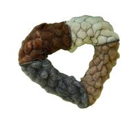 NVOQILIN Nido recargable para pájaros con forma de corazón, para espacios al aire libre, incluye fibras de algodón, regalo para amantes de las aves silvestres, decoración de vida silvestre al aire