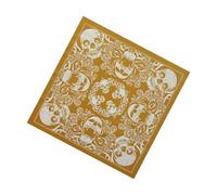 NVOQILIN Pañuelo para la cabeza con estampado de calavera, para uso casual, formal, con bolsillo cuadrado, bandanas vintage, bandana hiphop, baile, deportes al aire libre, pañuelo, amarillo, Talla