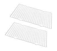 NVOQILIN Paquete de 2 bandejas de acero inoxidable aptas para horno, aptas para horno, para galletas, tocinos, asar y drenajes de pastelería