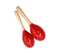 NVOQILIN Paquete de 2 instrumentos de ritmo seguro de maracas de madera para mostrar colores brillantes para música de educación temprana